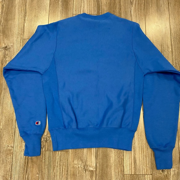 Champion Reverse Weave Blue Crew Neck Sweatshirt (Size XS MEN) - Picture 3 of 8